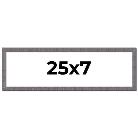 25x7 Frame Slate Blue Distressed Rustic Solid Wood Picture Frame | 0.75 Inch Moulding Width |