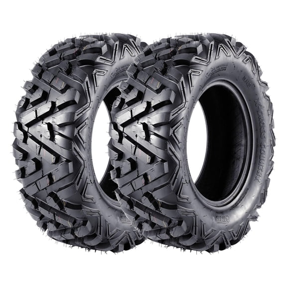 25x8-12, 6PR – All-Terrain ATV/UTV Tubeless Tires – Mud & Sand Trail Set of 2 – 205/80-12 Utility Trailer Replacement-25x8-12 6PR QD518