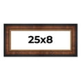 thumbnail image 1 of 25x8 Frame Brown Walnut Gold Ornate Trim Solid Wood Plein Air Picture Frame | 3 Inch Moulding Width, 1 of 8