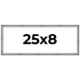 thumbnail image 1 of 25x8 Frame Silver Grey Distressed Solid Wood Picture Frame | 0.75 Inch Moulding Width | Interior, 1 of 8