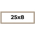 thumbnail image 1 of 25x8 Frame Silver Real Wood Picture Frame Width 0.75 Inches | Interior Frame Depth 0.5 Inches |, 1 of 8