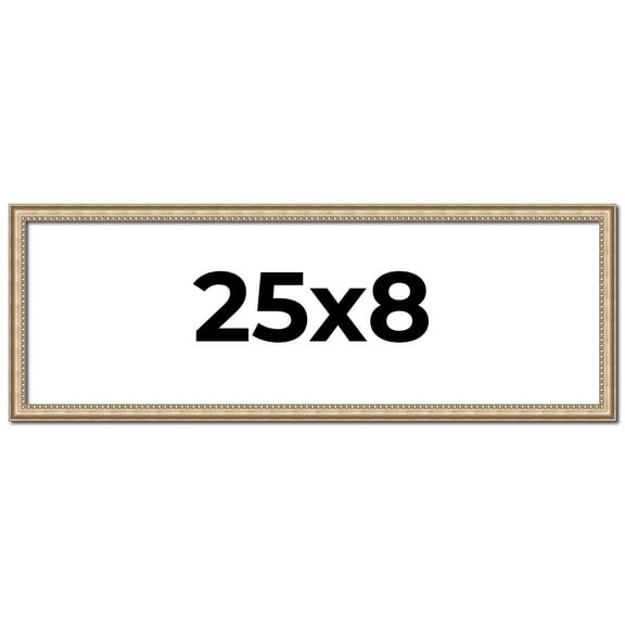 25x8 Frame Silver Real Wood Picture Frame Width 0.75 Inches | Interior Frame Depth 0.5 Inches |