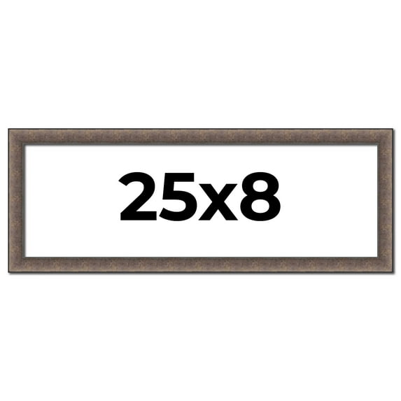 25x8 Frame Silver Real Wood Picture Frame Width 1.25 Inches | Interior Frame Depth 0.5 Inches |