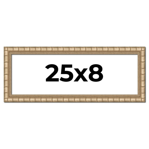25x8 Frame Silver Real Wood Picture Frame Width 1.5 inches | Interior Frame Depth 0.5 inches |