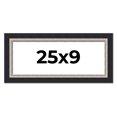 thumbnail image 1 of 25x9 Frame Black Real Wood Picture Frame Width 2.25 Inches | Interior Frame Depth 0.5 Inches |, 1 of 8