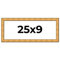 25x9 Frame Gold Rustic Solid Wood Picture Frame | 1.25 Inch Wide Moulding | Rustique Gold