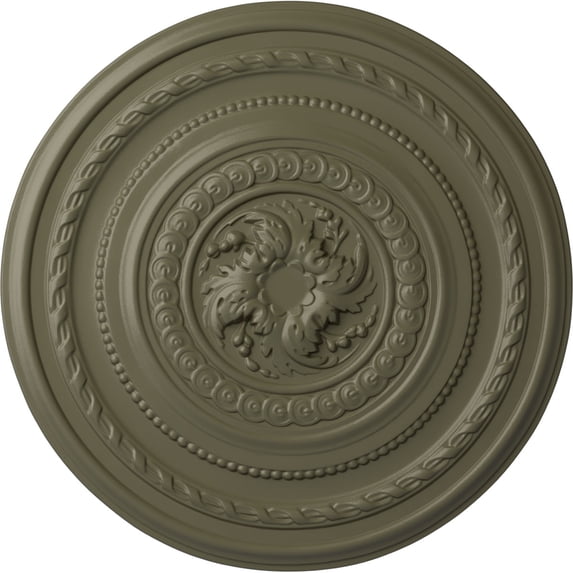26 1/4"OD x 1 1/2"P Pearl Ceiling Medallion (Fits Canopies up to 1 7/8"), Hand-Painted Spartan Stone