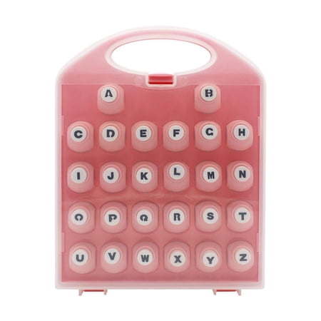 26 in 1 Alphabet Paper Punch Set, Mini Letter Paper Craft Punch Set, Handcraft Paper Puncher, Embossing Machine Set with Alphabet Letters, Assortment Letter Shape Punches for DIY Crafting