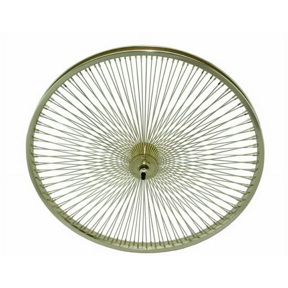 26" 144 Spoke Front Wheel 14G Gold.