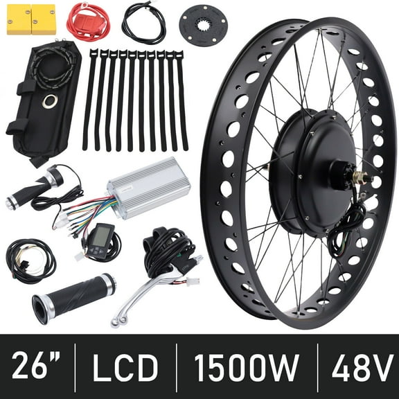 26" 1500W Electric Bike Fat Tire Snow Mountain Bicycle Rear Wheel Hub Motor 48V
,E-Bike Fat Tire Bicycle Rear Wheel Hub Motor Conversion Kit Fit 26" 48V 1500W