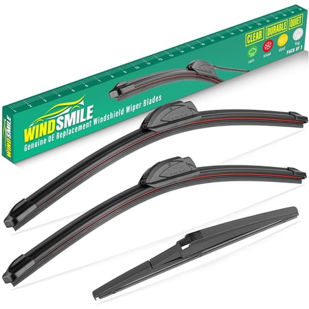 26" 16" 12" Windshield Wiper Blades Replacement for Toyota RAV4 2019 2020 2021 2022 2023 2024 RAV 4 / Mazda 5 2006-2015 Premium All Weather Front Rear Wipers Set - OEM Quality (Pack of 3)
