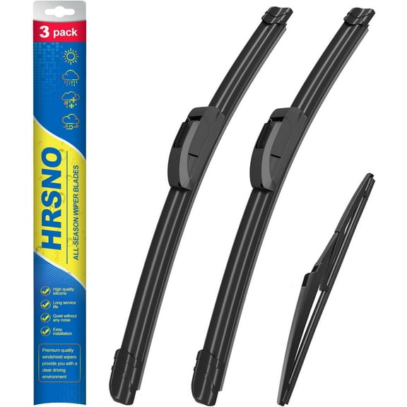 26"+16" Windshield Wipers With 10" Rear Wiper Blade Sets Automotive Replacement for Toyota Rav4 2013-2018,Easy For Installation (Pack of 3)