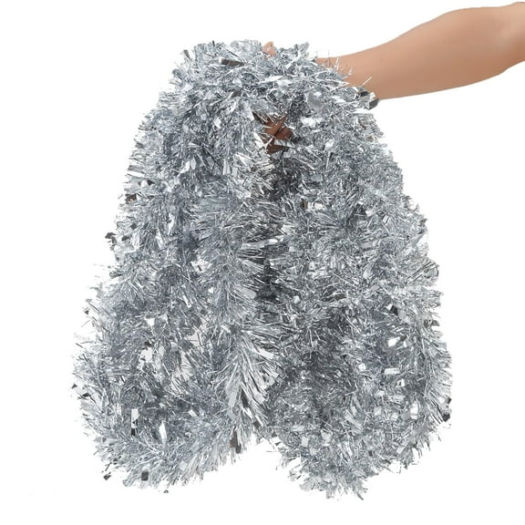26.2 Feet Christmas, Foil Tinsel Garland for All-Season Home Indoor Outdoor Party Supplies
