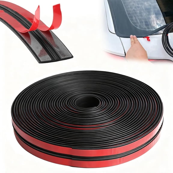 26.2 Ft T-Shape Car Windshield Weather Stripping Windshield Rubber Seal Car Weather Stripping Trim for Car Front Rear Windshield Tailgate Adhesive Rubber Seal Strip (30mm)