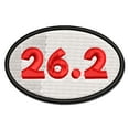 thumbnail image 1 of 26.2 Full Marathon Runner Applique Multi-Color Embroidered Hook & Loop Patch - 2.0 Inch Mini, 1 of 5