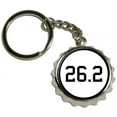 thumbnail image 1 of 26.2 Marathon, Nickel Plated Metal Popcap Bottle Opener Keychain Key Ring, 1 of 1