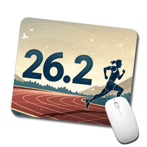 26.2 Marathon Running Jogging Track Mouse Pad Low Profile Gaming Mat