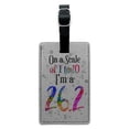 thumbnail image 1 of 26.2 Marathon Scale of 1 to 10 Rainbow Runner Rectangle Leather Luggage Card Suitcase Carry-On ID Tag, 1 of 7