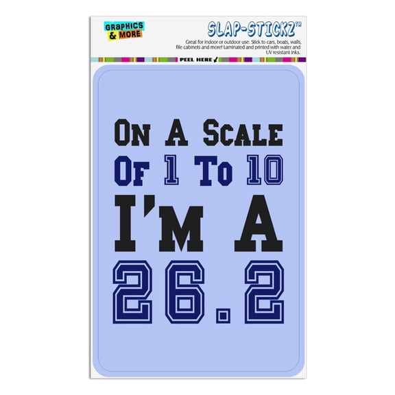 26.2 Marathon Scale of 1 to 10 Sporty Running Runner Marathoner Home Business Office Sign