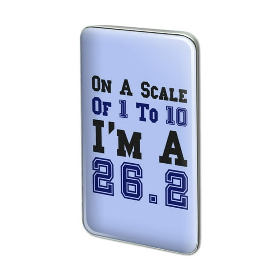 26.2 Marathon Scale of 1 to 10 Sporty Running Runner Marathoner Metal Rectangle Lapel Hat Pin Tie Tack Pinback