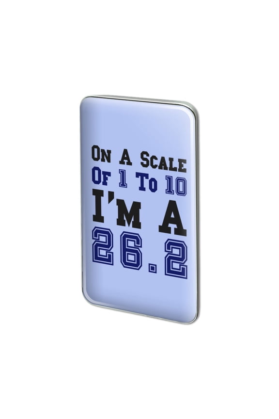 26.2 Marathon Scale of 1 to 10 Sporty Running Runner Marathoner Metal Rectangle Lapel Hat Pin Tie Tack Pinback