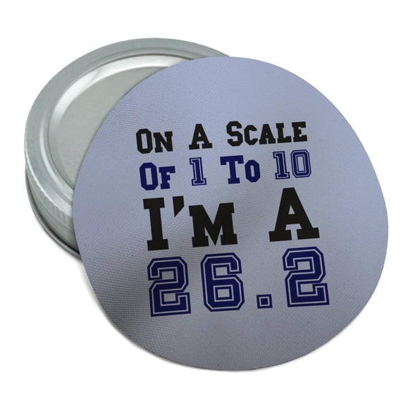 26.2 Marathon Scale of 1 to 10 Sporty Running Runner Marathoner Round Rubber Non-Slip Jar Gripper Lid Opener
