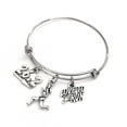 thumbnail image 1 of 26.2 Marathon themed bracelet. Includes Runner Figurine, 26.2 sign, and I Love to Run Charms. Marathon Runner gift., 1 of 1