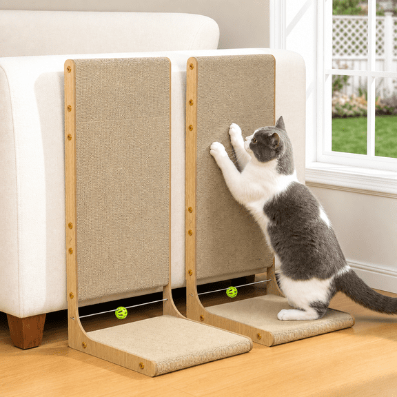 26"(2 Pack) L Shape Cardboard Cat Scratcher Lounge Bed