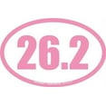 thumbnail image 1 of 26.2 Pink Marathon Oval Car Magnet, 1 of 1