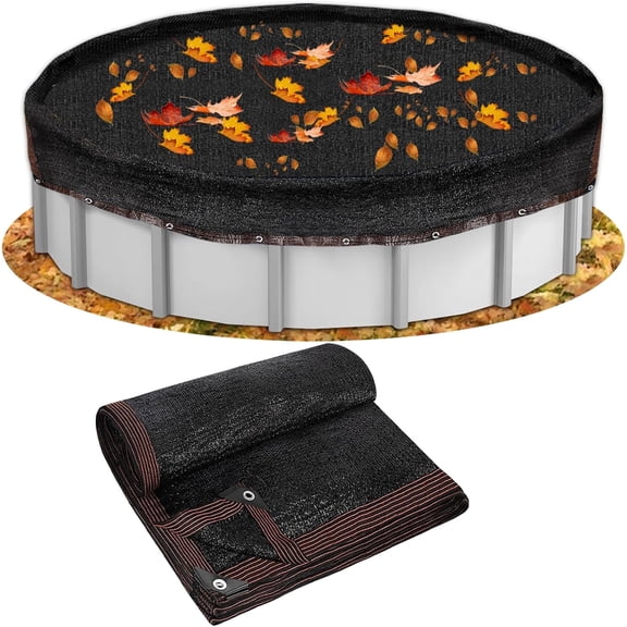 26.2 ft Round Leaf Net Pool Covers for Above Ground Pool - Winter Cover Mesh CoverMesh Swimming Pool Cover Pool Safety Net Fits 24FT Above Ground Pools, Keeps Leaves Out of Your Pool