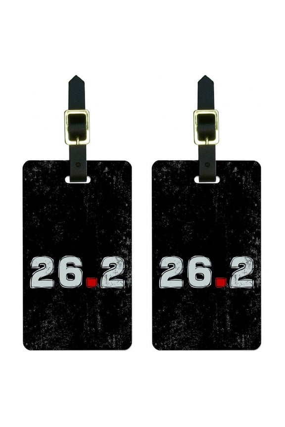 26.2 marathon running Luggage Tags Suitcase Carry-On ID, Set of 2