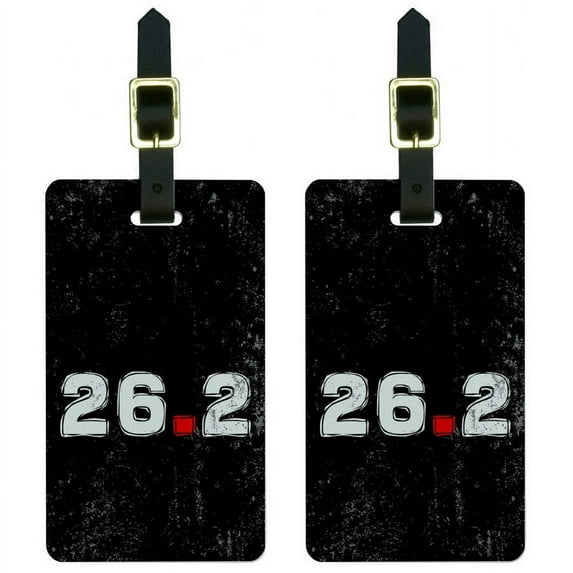 26.2 marathon running Luggage Tags Suitcase Carry-On ID, Set of 2
