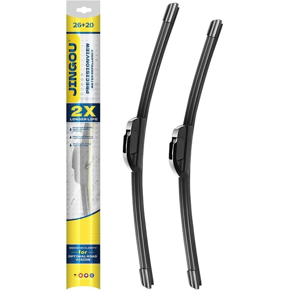 26''+20'' Front Windshield Wiper Blades Compatible with 2018-2021 Toyota Camry 2008-2019 Toyota Highlander OEM QUALITY Premium All-Season Automotive Replacement Wipers (Pack of 2)