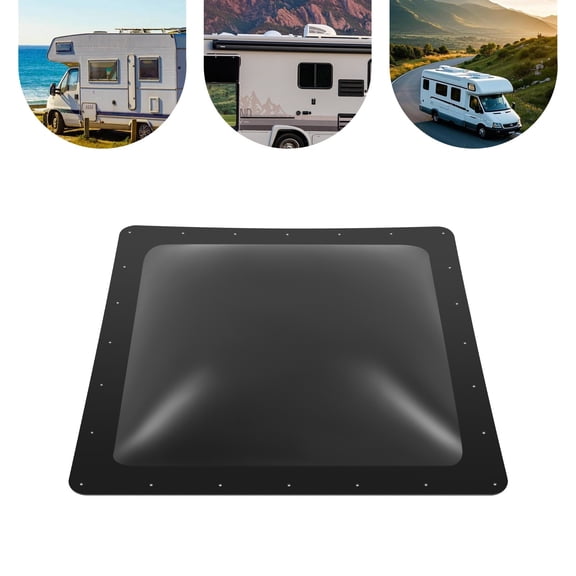 26*26in PC Black Screw Installation RV Skylight Outer Dome Direct Replacement for RV Skylight Fits
