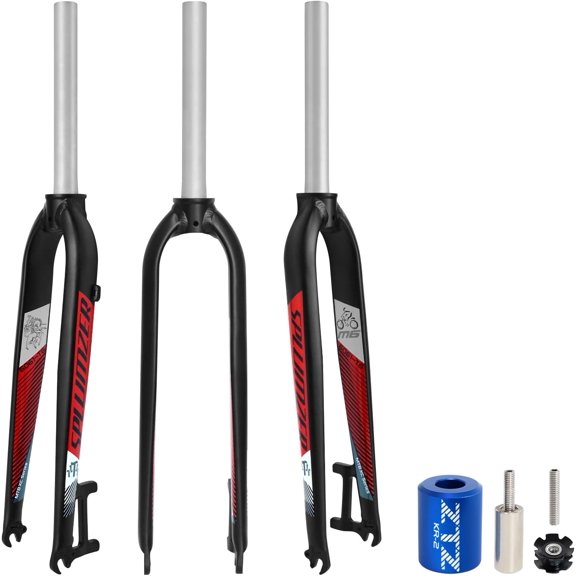 26/27.5/29 inch Mountain Bike Rigid Forks, Rigid Disc Brake MTB Fork, 1-1/8" Threadless Straight Steerer Superlight Mountain Bike Rigid Front Fork Aluminum Alloy 9mm QR Bicycle Fork