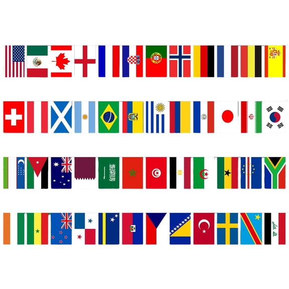 26.2ft Football Championship Bunting Flags 5.5"x8.3" Polyester String Banner Reusable Sports Party Decoration for Garden Bar Venue