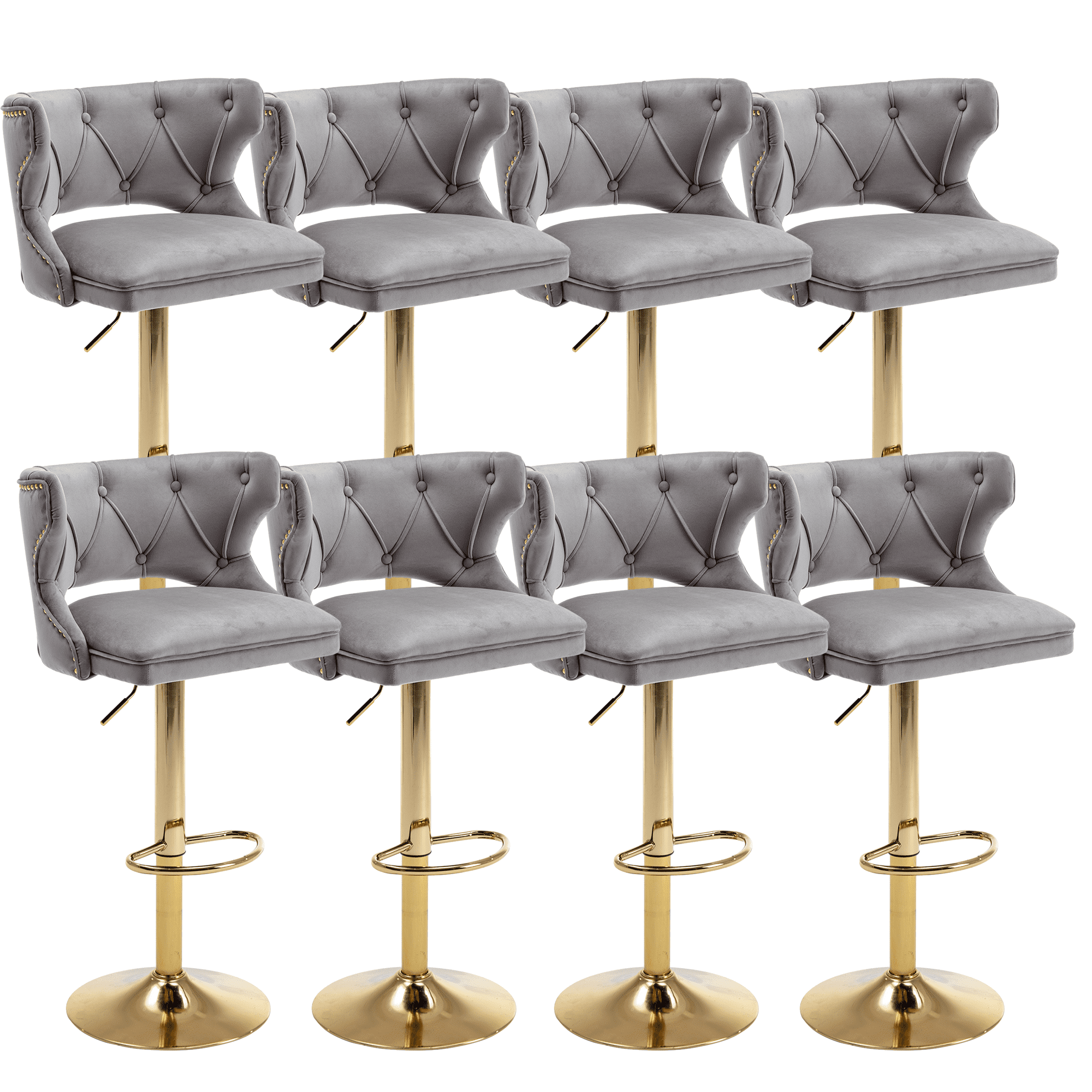 26-35 Inch Bar Stools, Counter Height Adjustable Swivel Barstools High ...