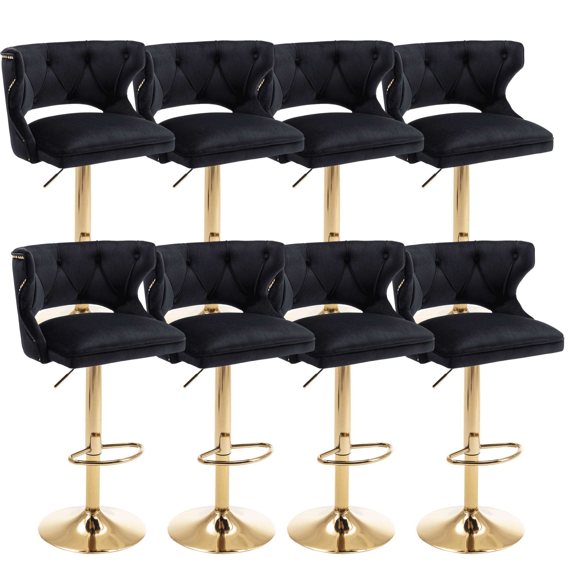 26-35 Inch Bar Stools, Counter Height Adjustable Swivel Barstools High ...