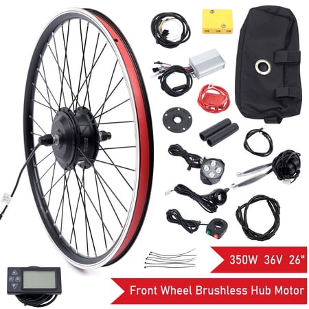 26" 36V Electric Bicycle Conversion Kit E-Bike Front Wheel Frame Kit Electric Bike Motor Conversion Kit