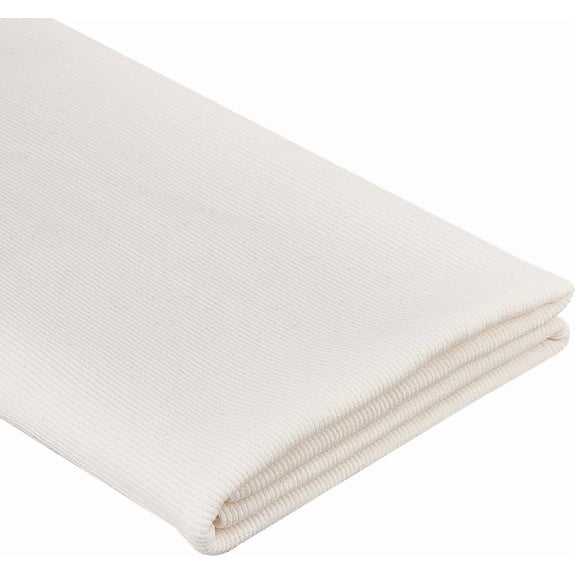 26.37 Inchx1.48 Yard Cotton Knit Fabric Ribbing Cuffs Cotton Ribbing Knit Fabric for Cuff Natural Rib Knit Cotton Fabric Materialfor Sewing Cuffs Waistband Material Apparel Cloth WhiteWhite
