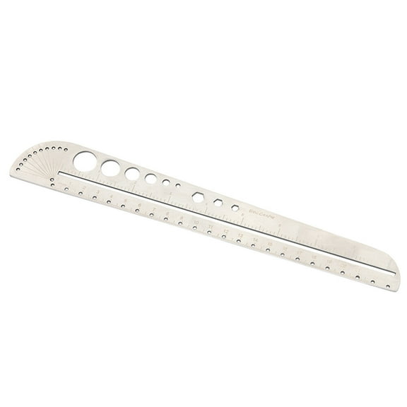 Howooi 26.3CM Multifunctional Stainless Steel Ruler Scale Tool Compass Protractor Ourdoor Tool for Darwing Map Graphic