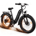 thumbnail image 1 of 26*4" Electric Bike,750W Rated Motor,48V 18Ah Removable Battery,65+ Mile Range,Front Suspension & Hydraulic Brakes,Black, 1 of 8