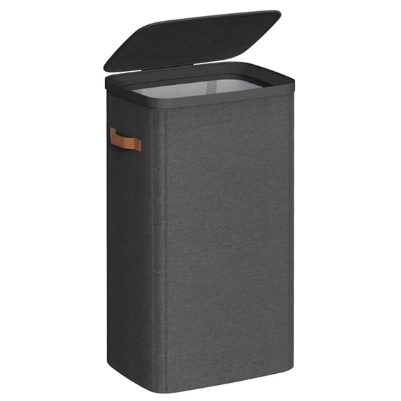 26.4 Gal. Laundry Hamper, Easy Assembly, with Lid and Handles, Removable Liner, 16.5 x 12.6 x 29.5 Inches