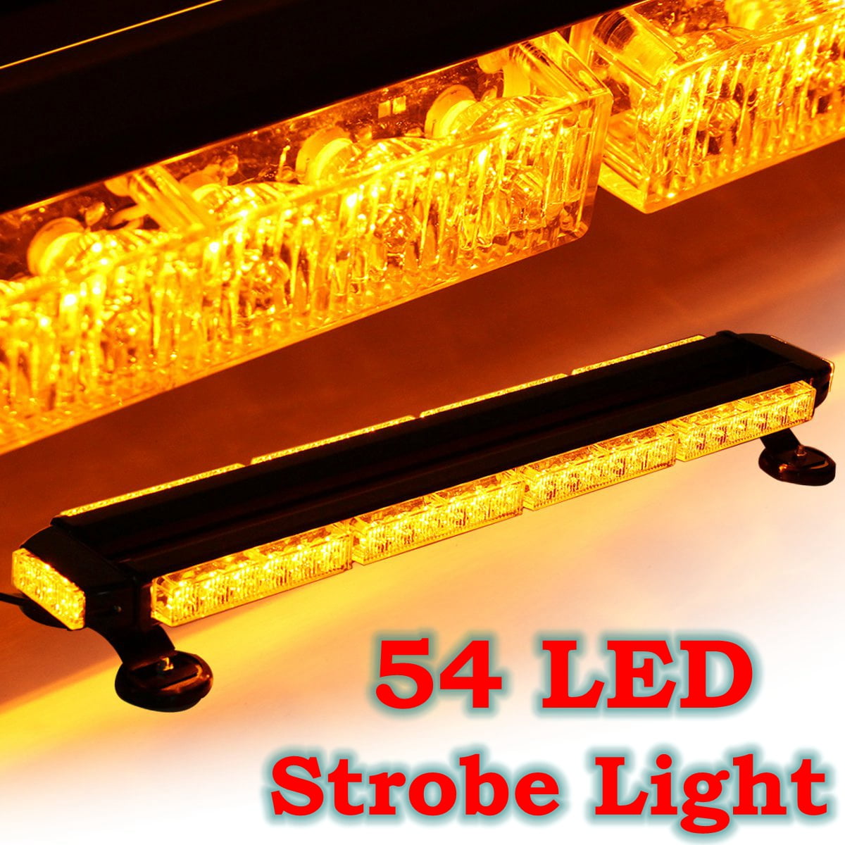 26.5" Amber LED Traffic Advisor Double Side Emergency Warning Flash