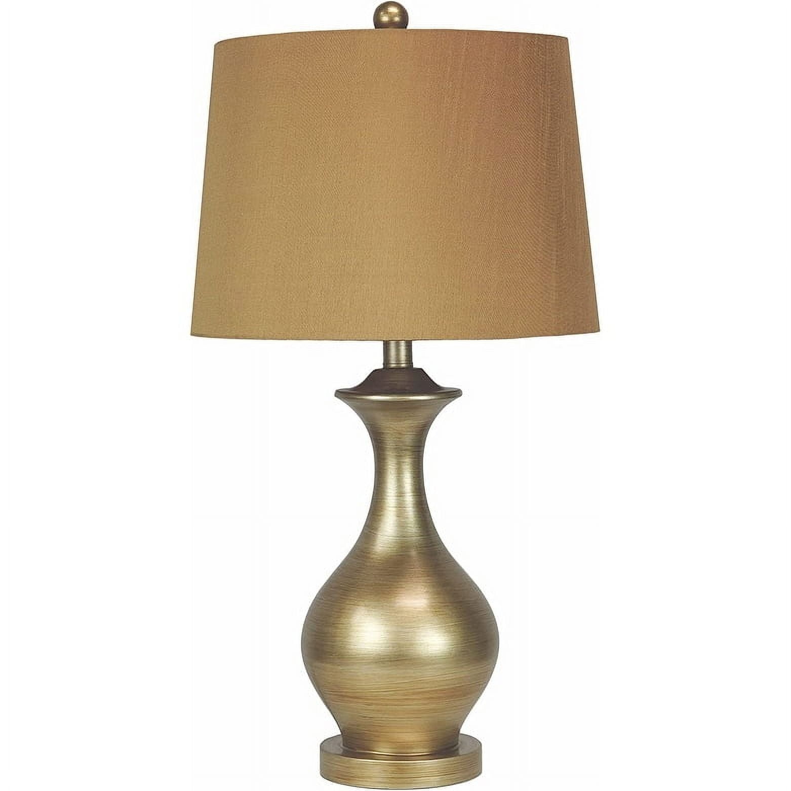 26.5" Brushed Gold Vase Table Lamp  - N/A