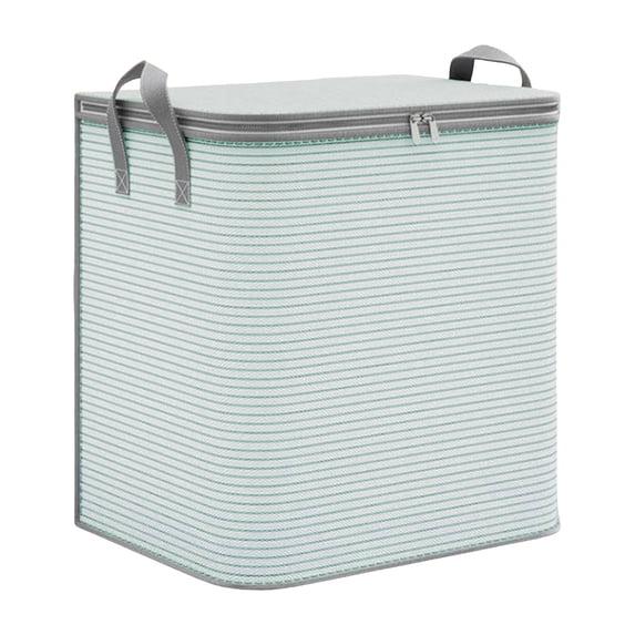 26.5 Gallon/100L Extra Large Capacity Storage Box Foldable, Moving Bin with Zipper and Handle Reinforced Fabric, Organizing Bag for Blanket Quilt Clothes Bedding,20x20 Inch