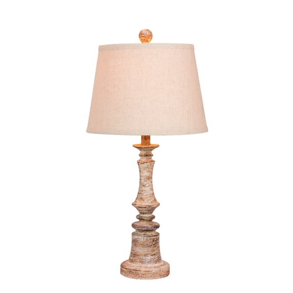 26.5 in. Candlestick Resin Table Lamp