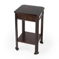 thumbnail image 1 of 26.5 x 15 x 14 in. Dark Brown & Cherry Manufactured Wood Rectangular End Table with Drawers & Shelf, 1 of 1
