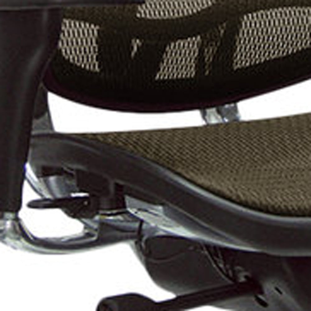 Sleek Modern Orange Mesh and Leather Office Chair with Swivel Base