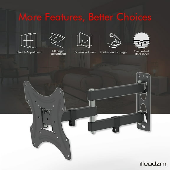26-50" Adjustable Wall Mount Bracket Rotatable TV Stand TMX200 with Spirit Level